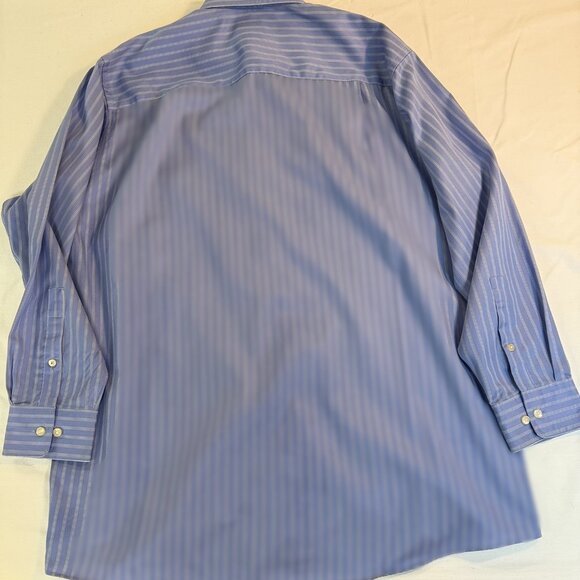 Calvin Klein Men's Button Up LS Shirt Slim Fit 16 1/2 X 32 X 33 Blue w-Lt. Bl PS - Picture 6 of 7